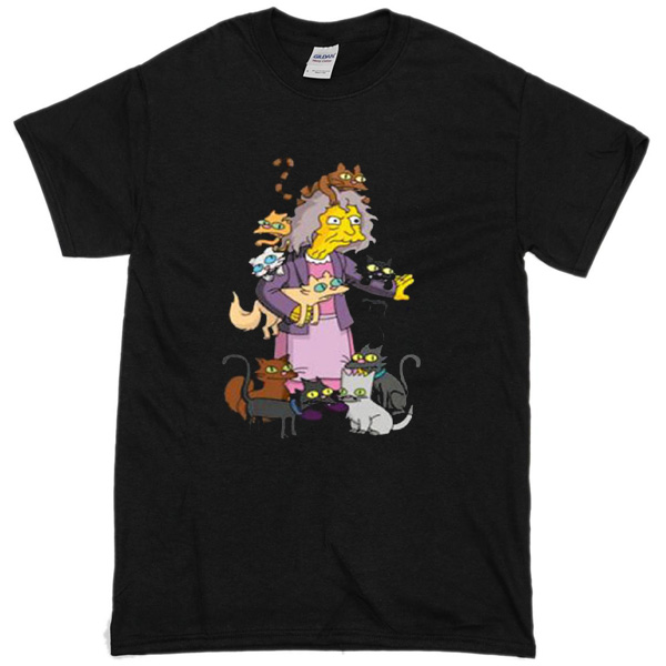 The Simpsons Crazy Cat Lady TShirt