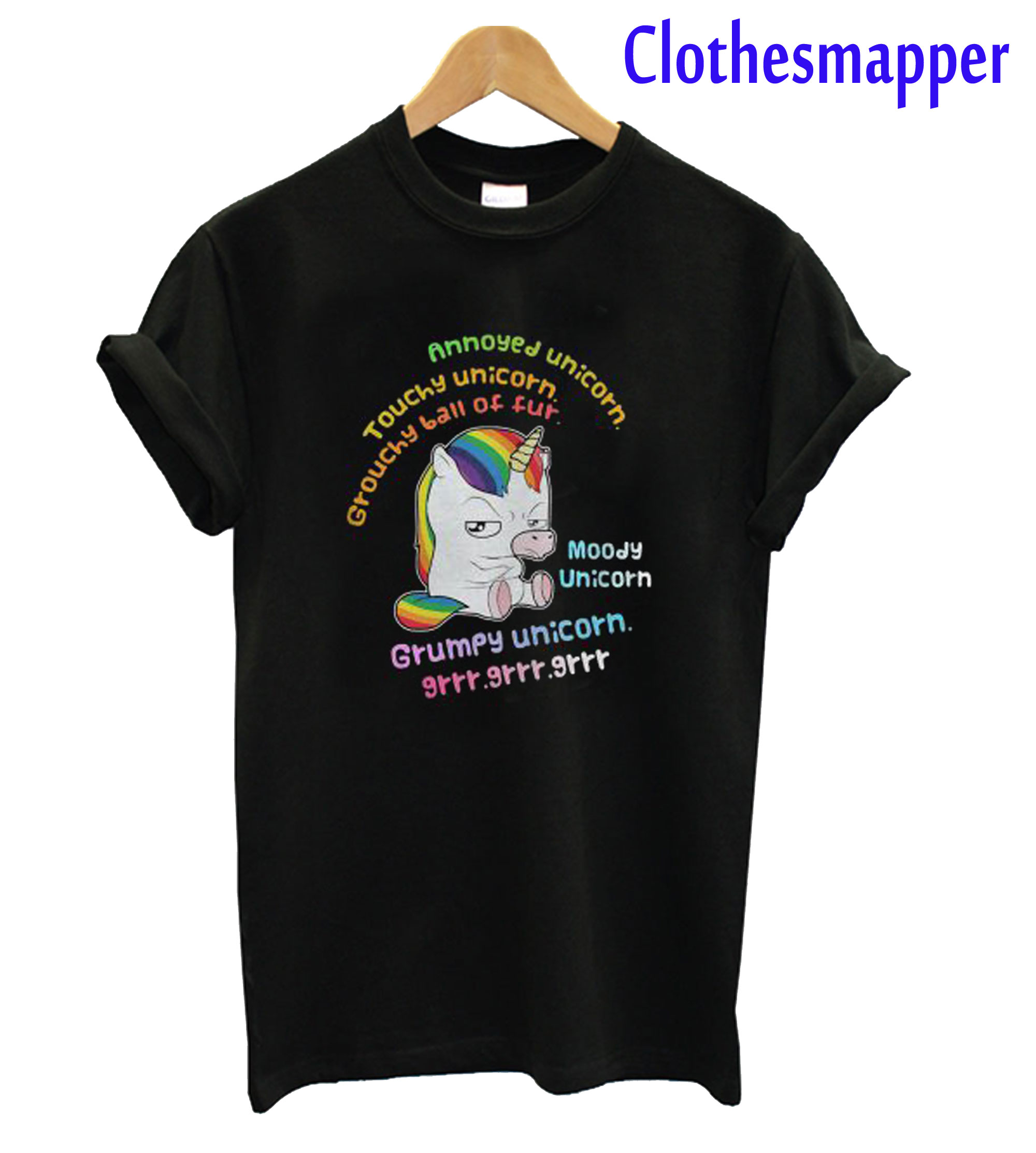 Grumpy unicorn annoyed unicorn tshirt